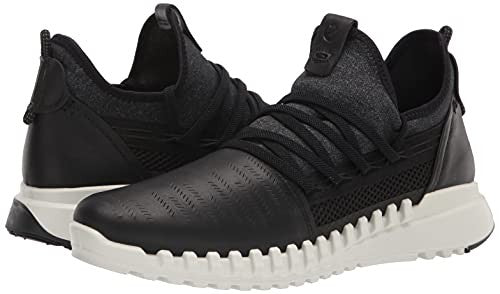 ECCO Women's ZipFlex Low Cut Boot Sneaker, Black, 9-9.5