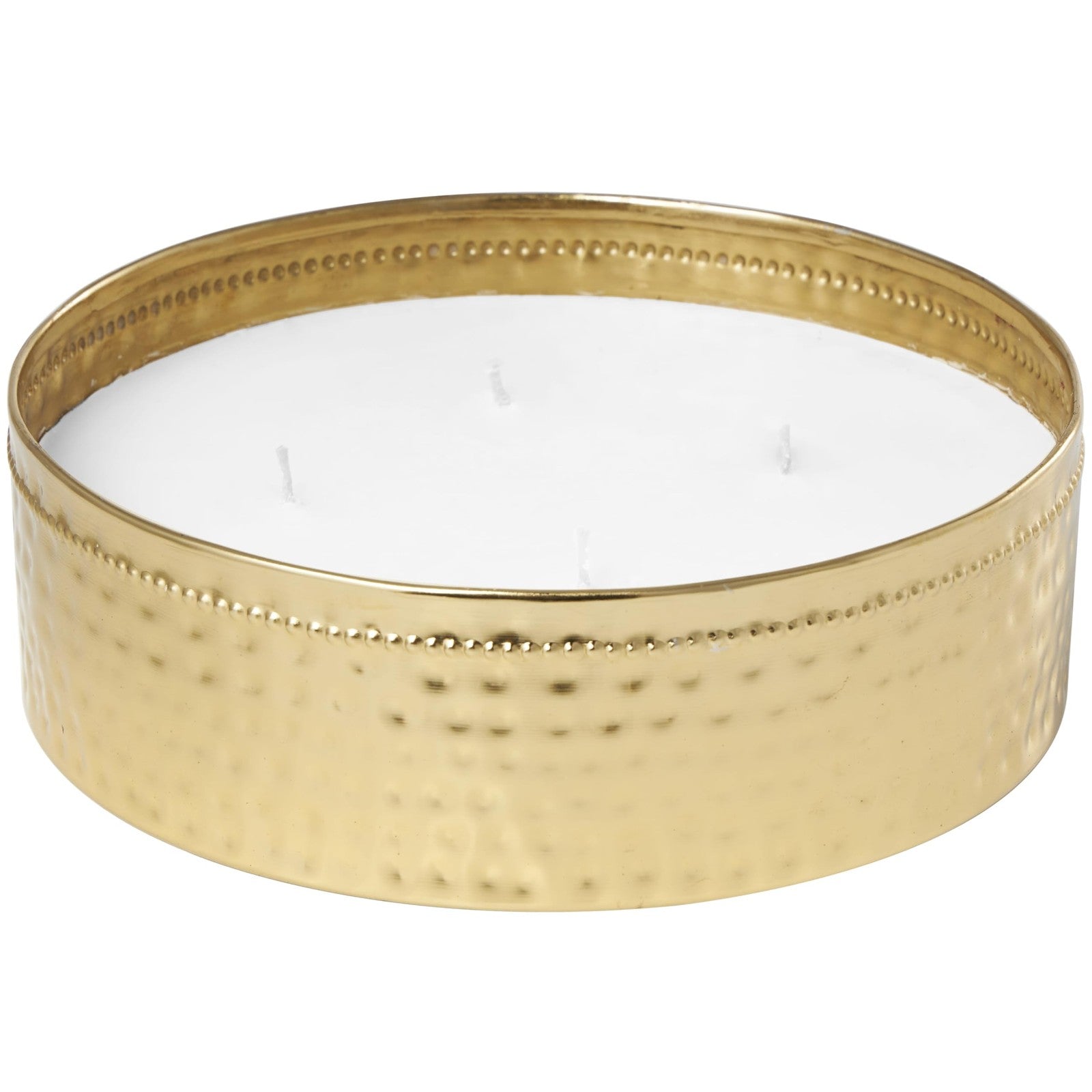 60 oz Jasmine Scented Candle 4 Wick Gold Metal Decorative Candle