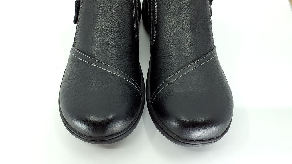 Clarks Women's Carleigh Ray Oxford, Black Leather, 7 Narrow