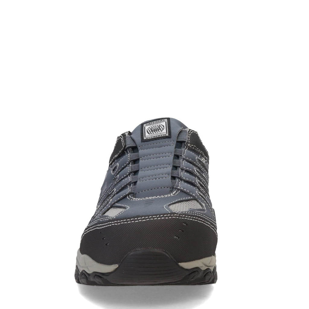 Skechers Men's Cankton Ebbitt Steel Toe Construction Shoe, Navy/Grey, 14 Wide