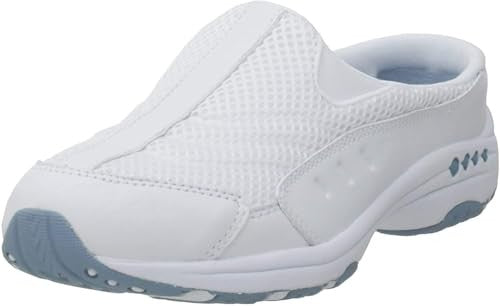 Easy Spirit womens Traveltime Mule, White 130, 11 Wide US