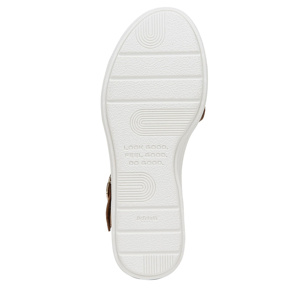 Dr. Scholl's Shoes Shoes Womens Time Off Sky Sandal Honey Brown Smooth 9.5 M