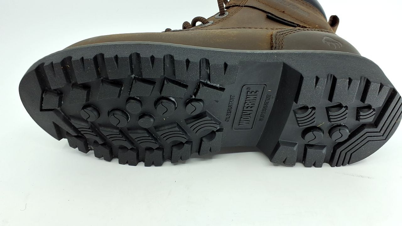 Wolverine Women's Floorhand Steel-Toe 6" Waterproof Work Boot, Dk Brown, 5