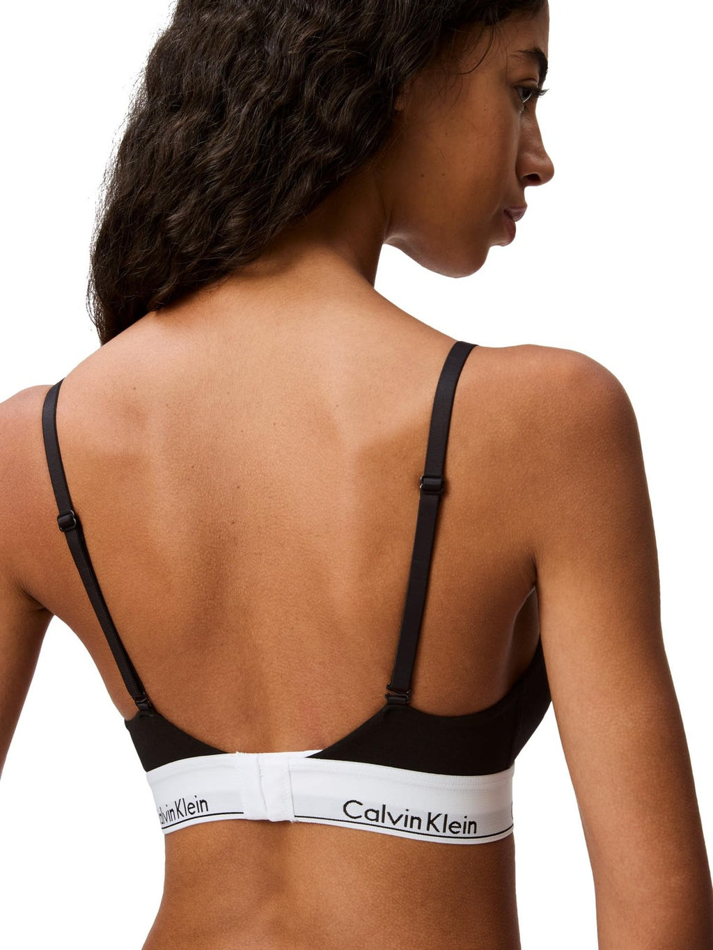 Calvin Klein Modern Cotton Lightly Lined Triangle Bralette Black