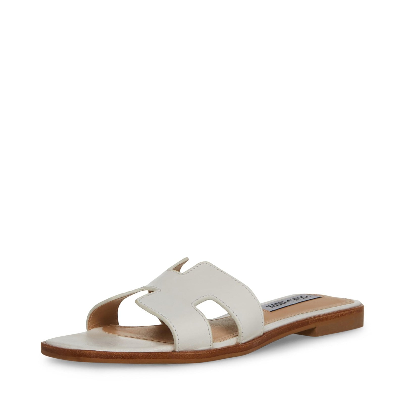 Steve Madden Women's Hadyn Sandal, White Leather, 7