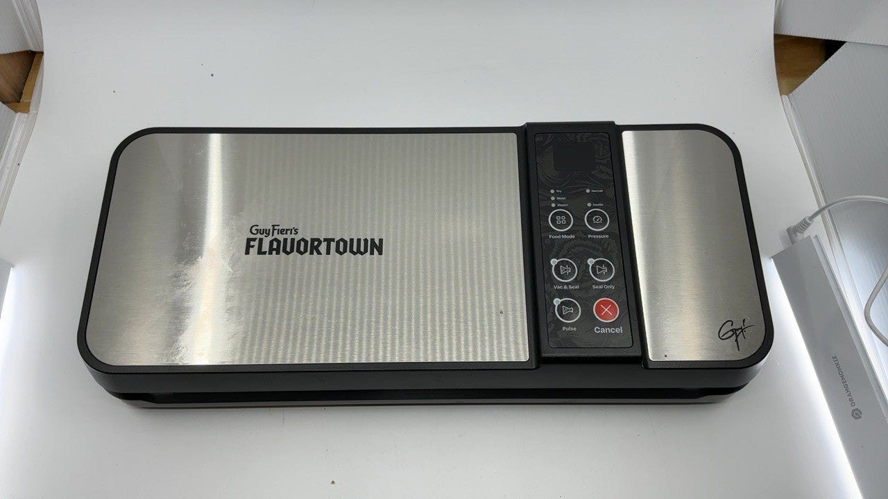 Guy Fieri Vacuum Sealer - Compact, Fast Sealing, Includes Starter Kit