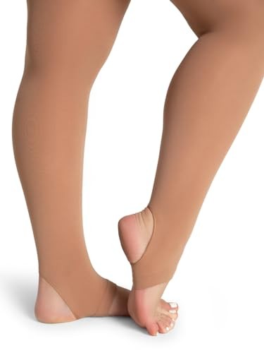 Capezio Womens Tights, Light Suntan, 1X-2X, Self Knit Waistband