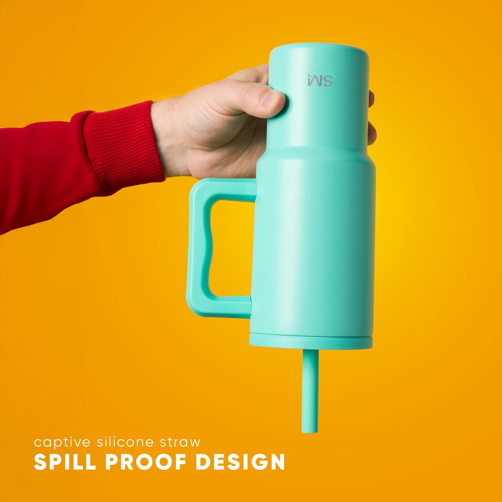 Kids 24 oz Trek Tumbler - Stainless Steel w/ Handle - Blue Dune