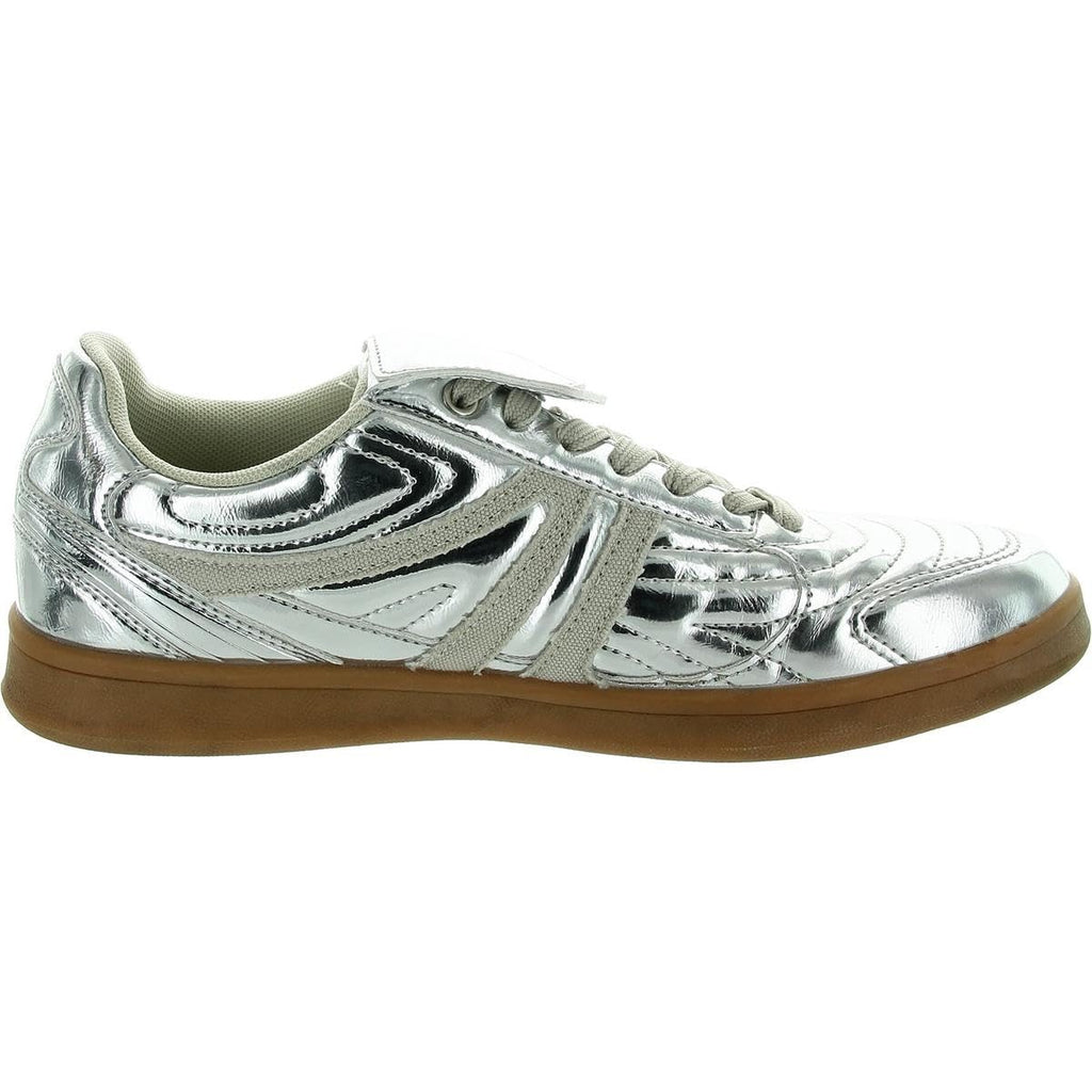 Steve Madden Women's Madrid Sneaker, Silver, 10