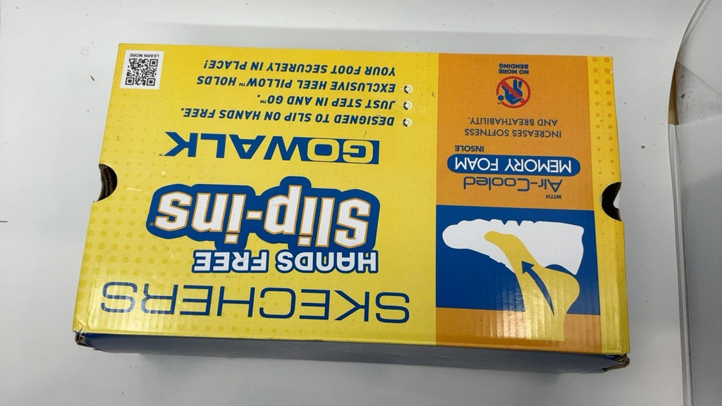 Go Walk Flex Hands Free Slip-Ins, Women's 8.5 W, Black/White Sneakers