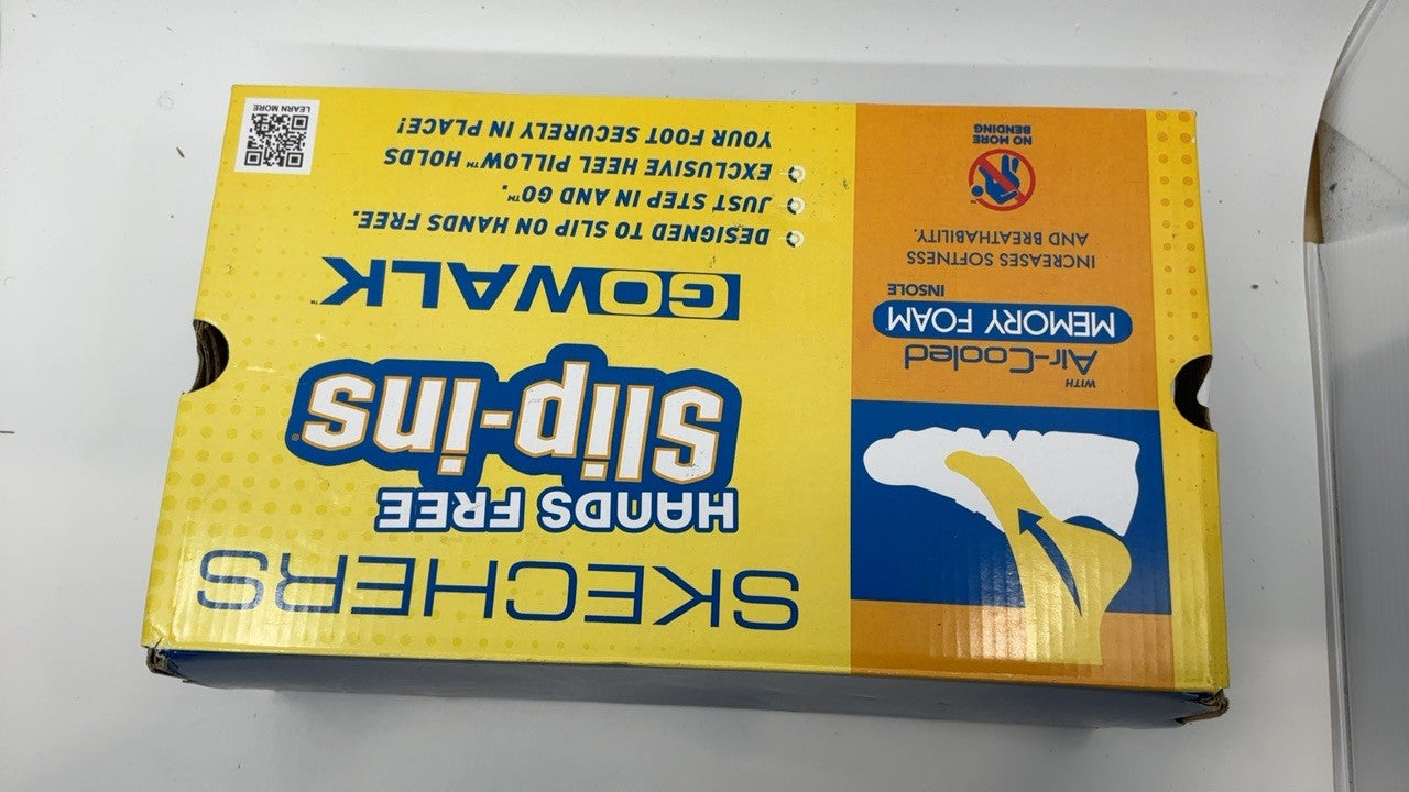 Go Walk Flex Hands Free Slip-Ins, Women's 8.5 W, Black/White Sneakers