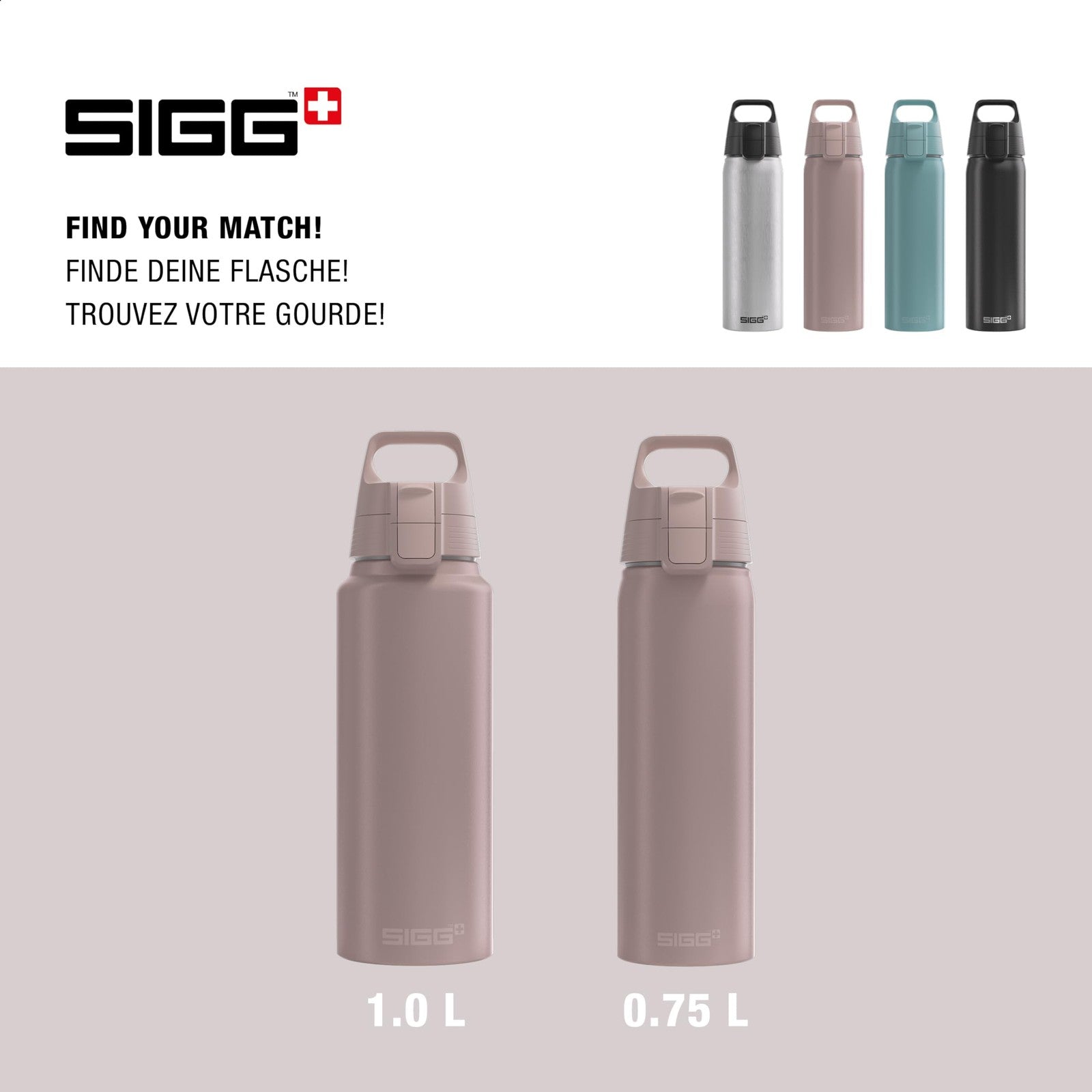 25 Oz SIGG Aluminum Water Bottle WMB Pathfinder Dusk Eco-Friendly