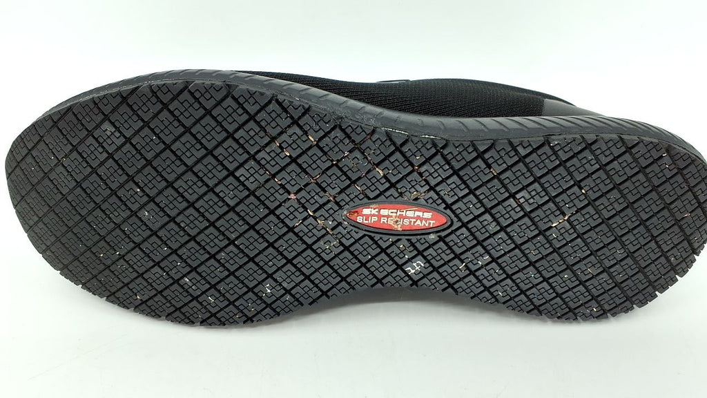 Skechers Women's Squad Sr Food Service Shoe, Black, 9 Wide