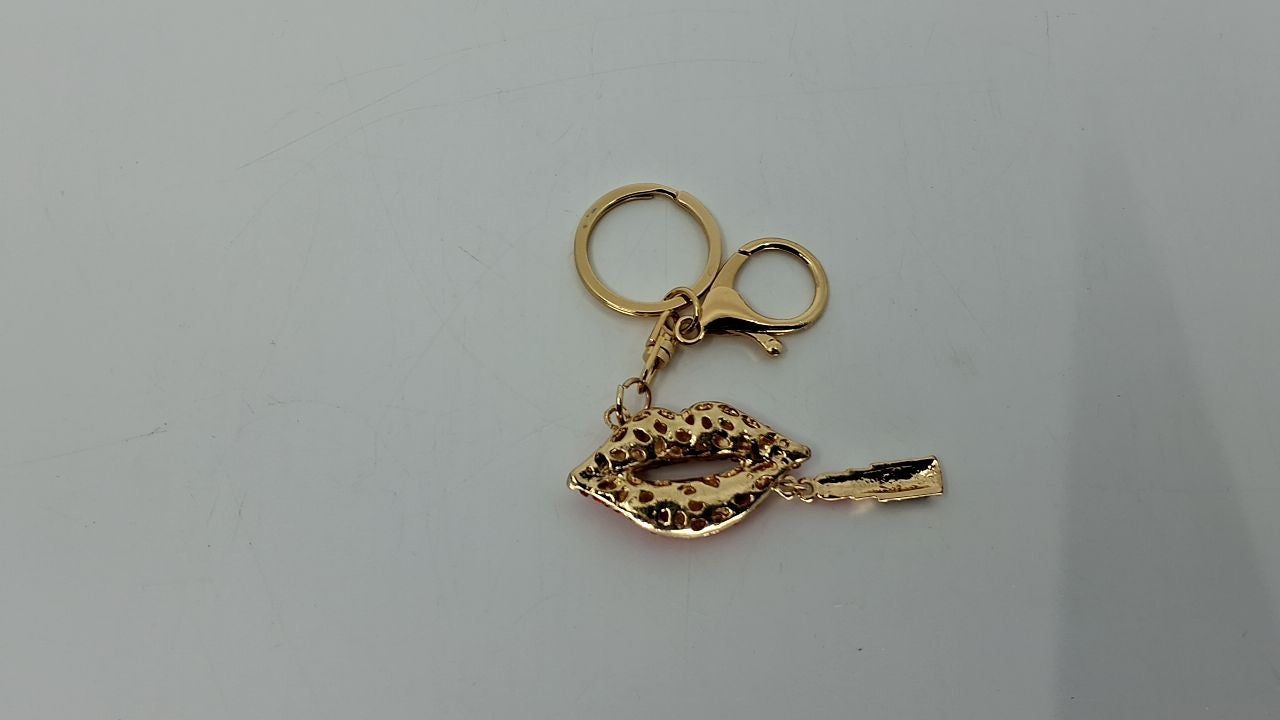 Fashion Lipstick Keyring, Colorful Crystal Purse Charm Decoration