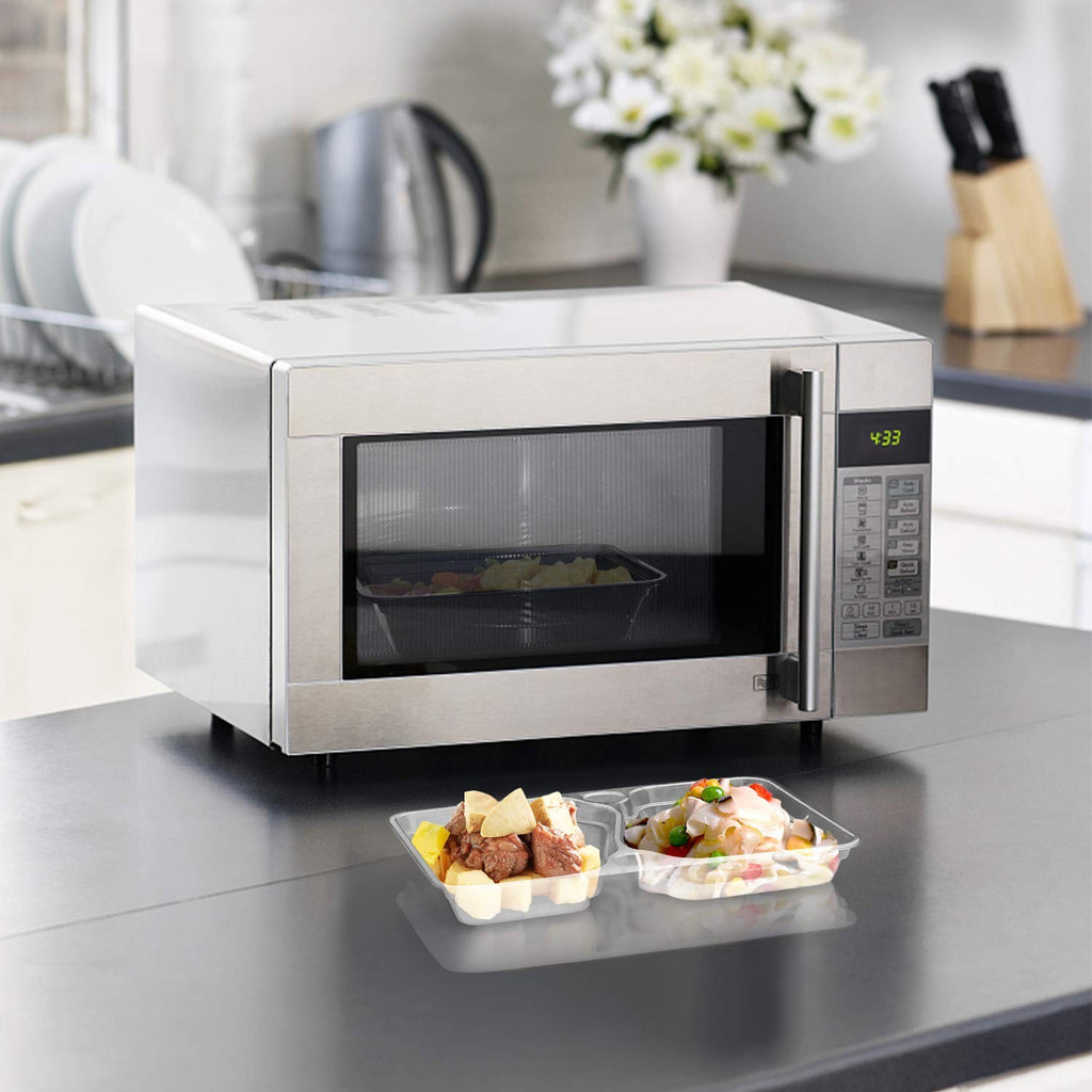 20 Pack Meal Prep Containers, 3 Compartment Bento Box, Microwave Safe