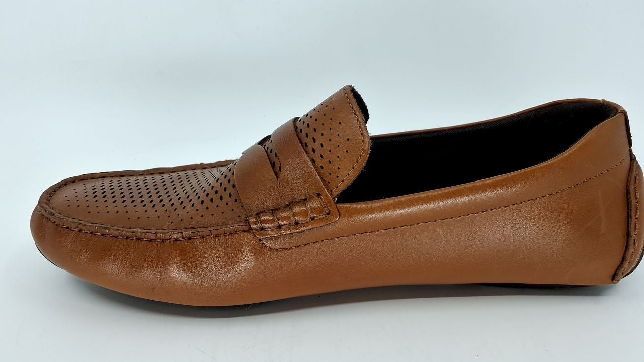 Cole Haan Mens Grand Laser Penny Driver, British Tan/Java, 10.5-M US