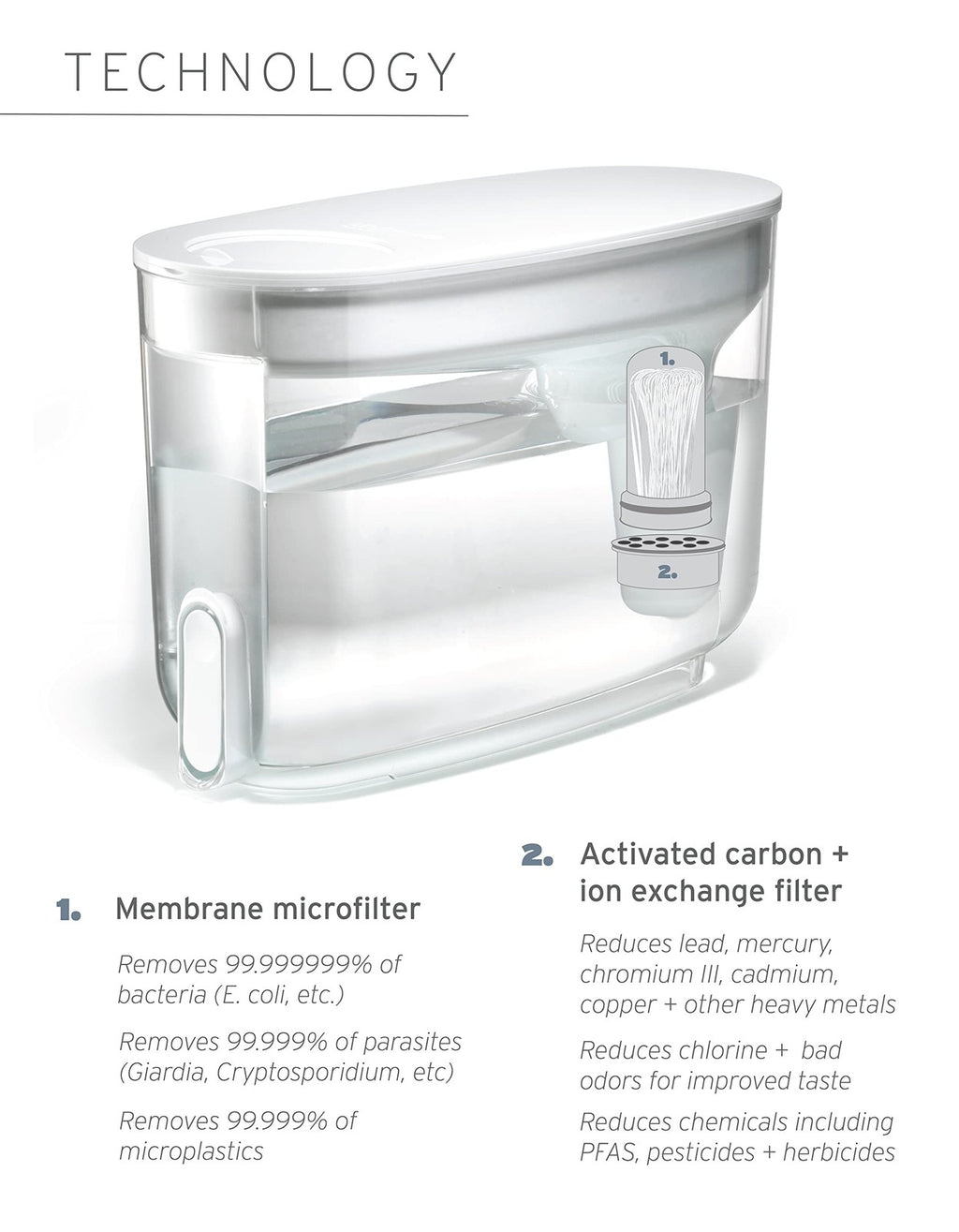 LifeStraw Home– Water Filter Dispenser, 18-Cup