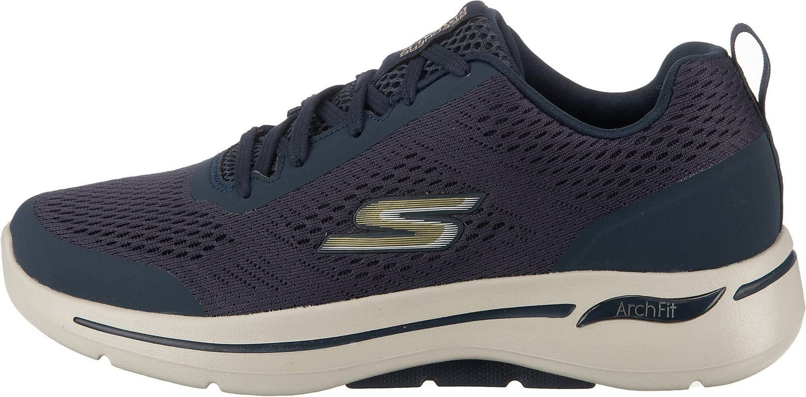 Men's Skechers Gowalk Arch Fit Walking Sneakers, Navy/Gold, Size 13