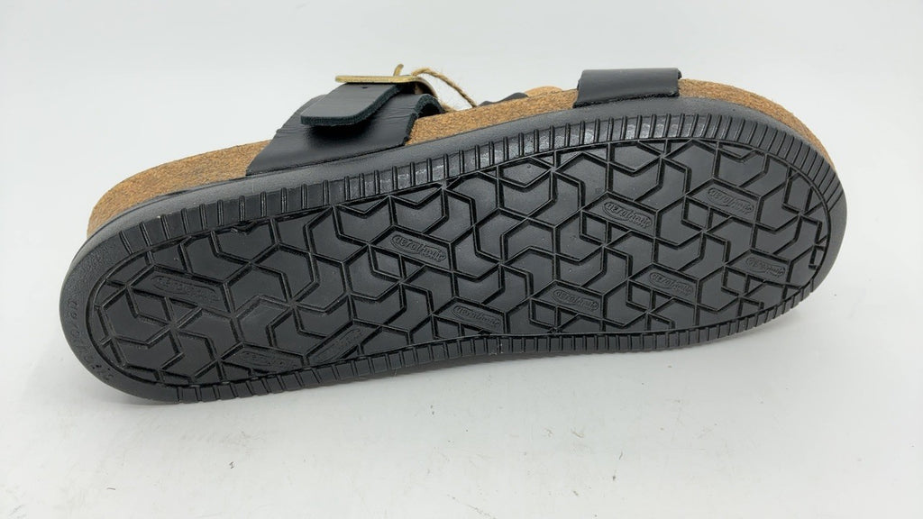 AEROTHOTIC Leather Slides w/ Arch Support, Size 10-10.5, Florence Black