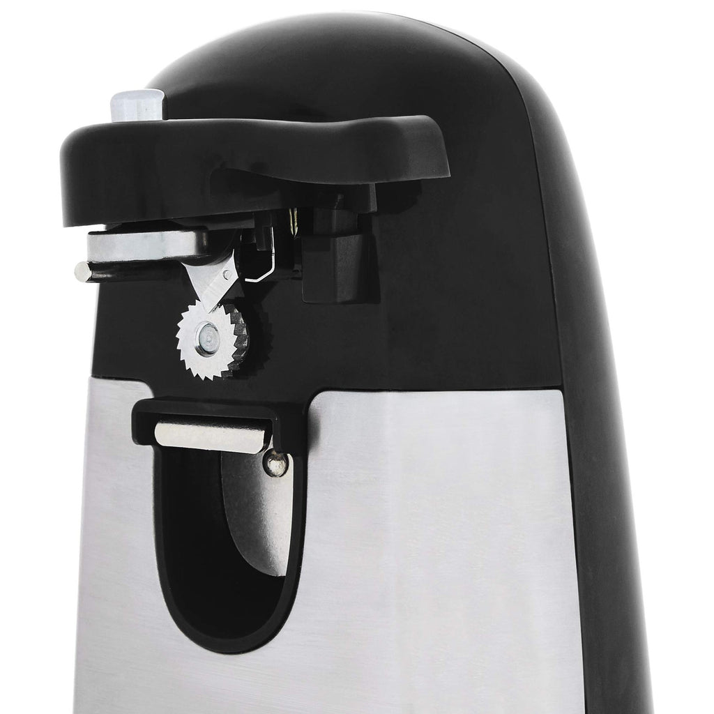 3-In-1 Electric Can Opener & Knife Sharpener, Black, Stainless Steel