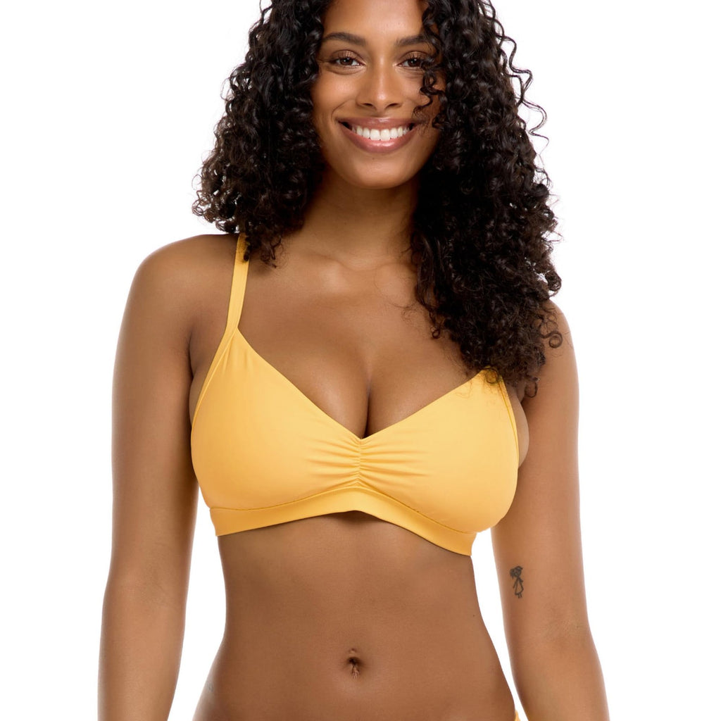 Smoothies Drew Underwire Bikini Top D-DD-E-F Cup Adjustable Back Canary