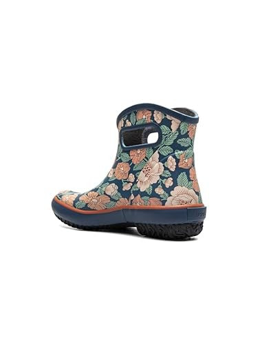 BOGS Women's Patch Ankle Tapestry Floral Rain Boot, Navy Multi, 9