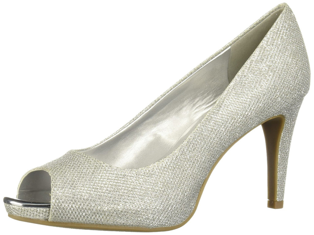 Bandolino Womens Rainaa Pump Silver Glamour 11 M