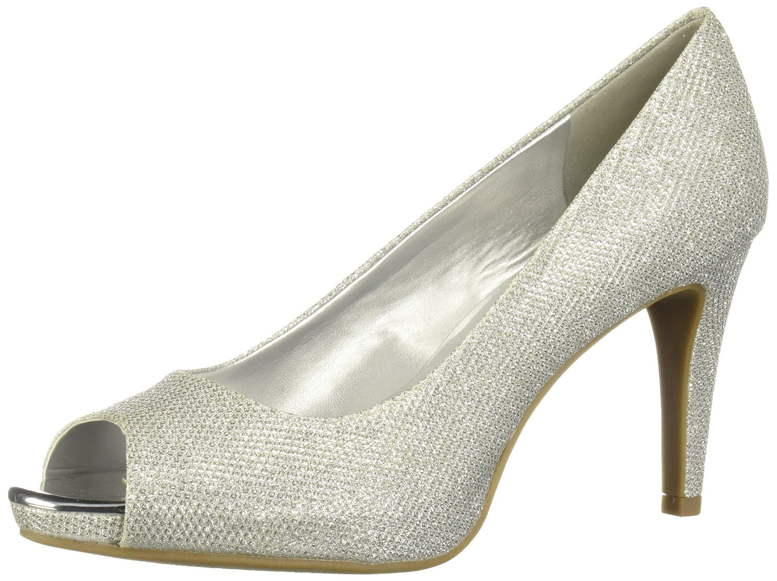Bandolino Womens Rainaa Pump Silver Glamour 11 M