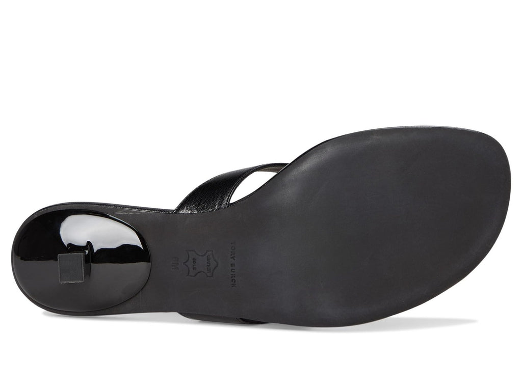 Tory Burch Women's Capri Low Heel Sandal 35mm Heeled, Perfect Black/Gold, 9.5