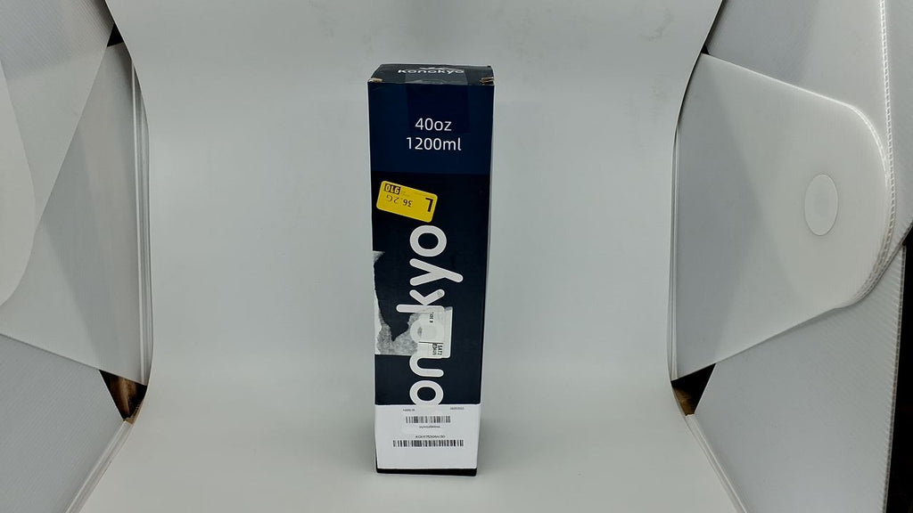 Konokyo 40oz Stainless Steel Insulated Bottle Navy Blue w/ 3 Lids