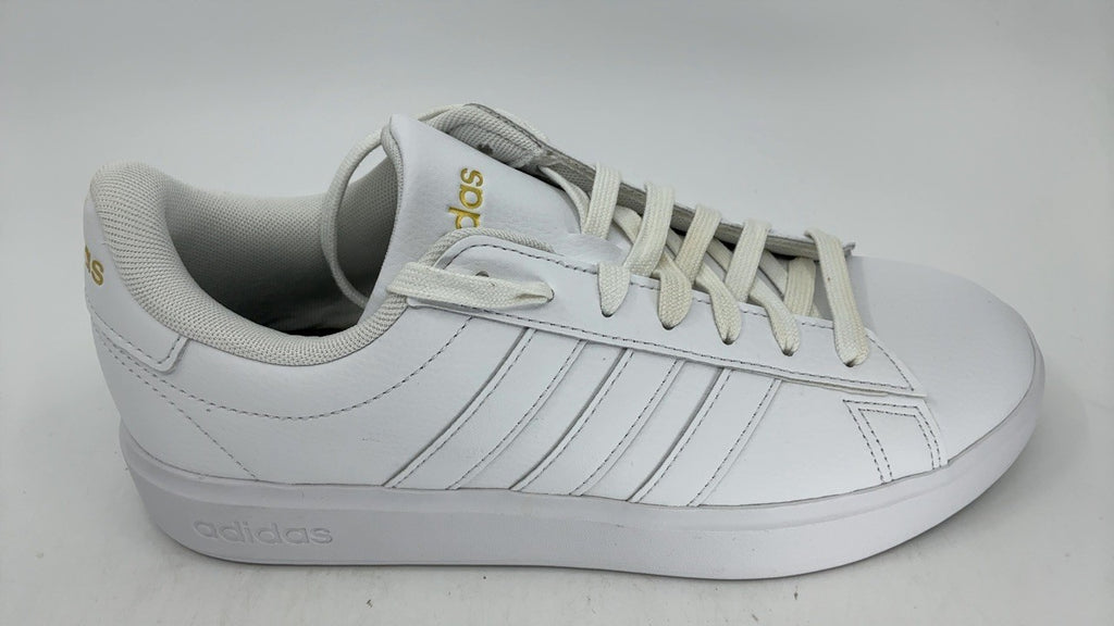 adidas Grand Court 2.0 White/White/Gold Metallic 8 B (M)