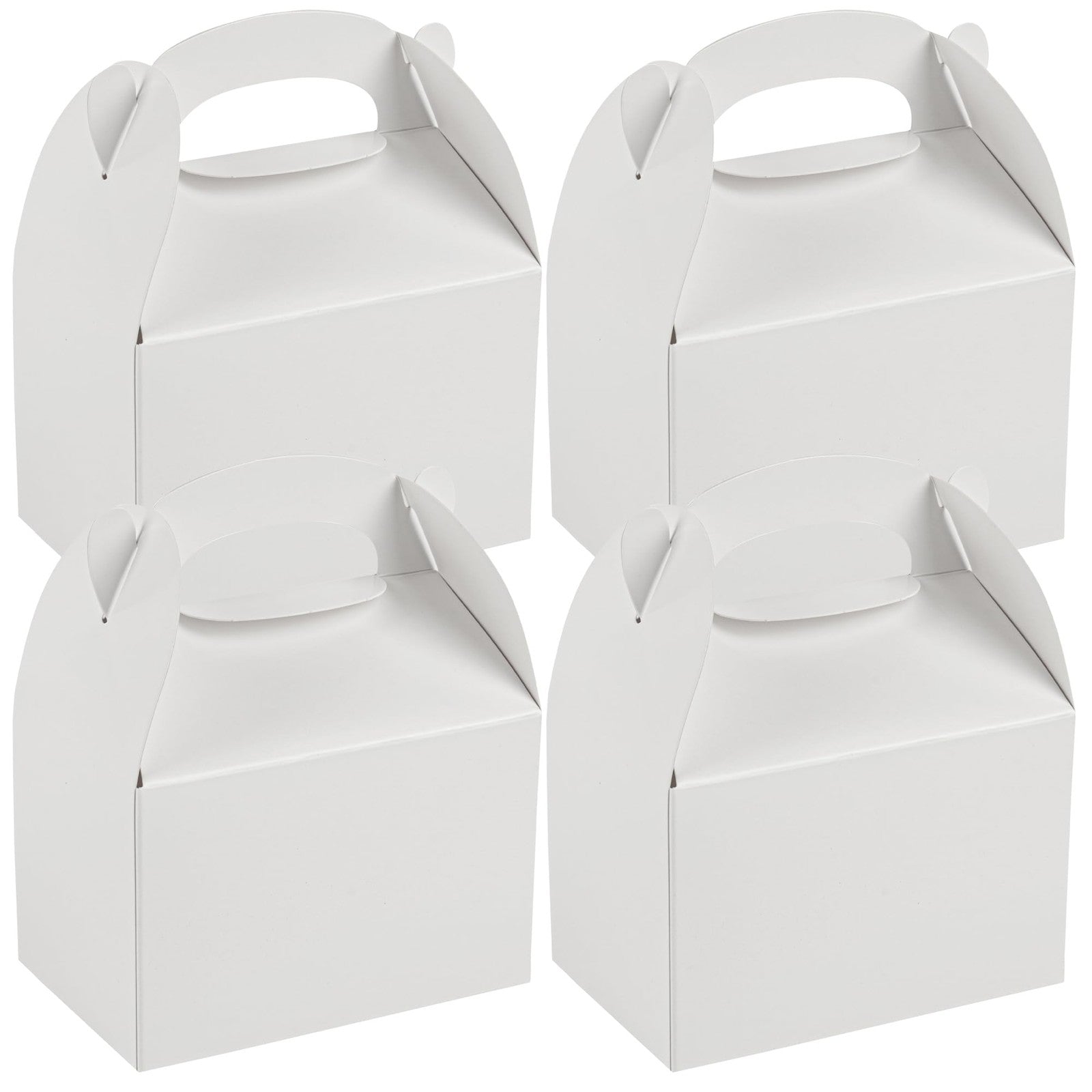 Greaseproof White Gable Boxes 4x2.5x2.5in - 25 Count Party Favors