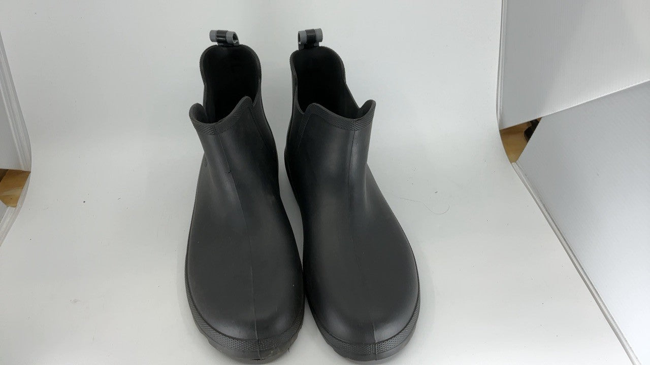 Totes Men's Waterproof Chelsea Boots 11 Black Rubber Rain Shoes