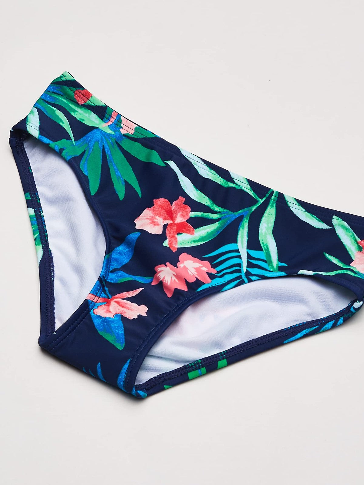Kanu Surf Girls' Size 10 Navy Floral Halter Bikini 2-Piece Set
