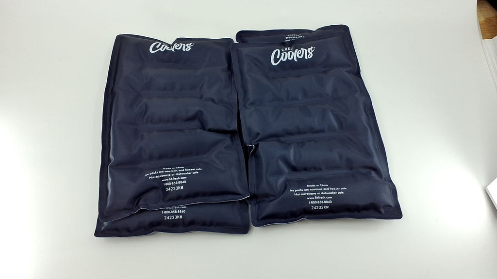 Cool Coolers XL Soft Ice Packs, 2 Pack, Navy Blue, Flexible Nylon