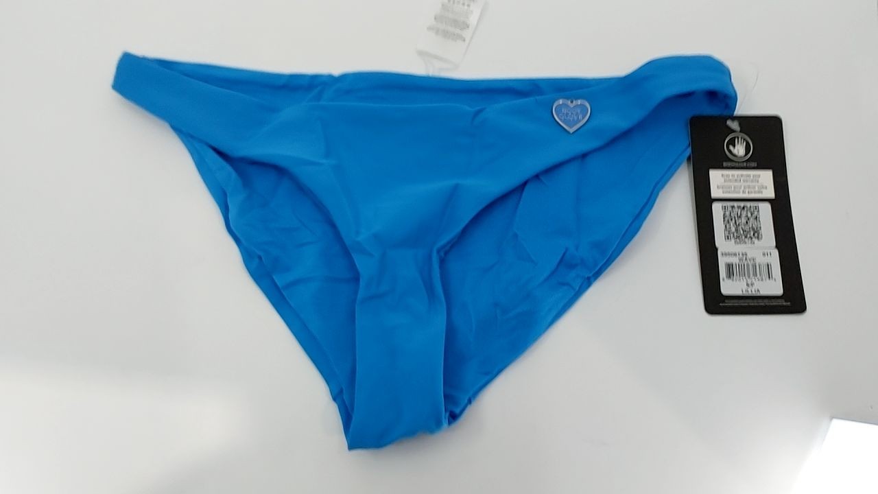 Smoothies Lillia Solid Bikini Bottoms, Fuller Coverage, Blue Wave, Small