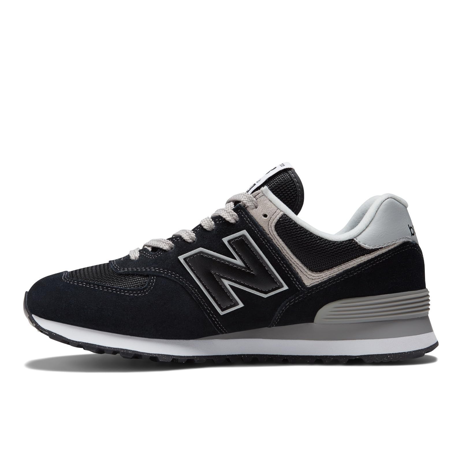 New Balance Men's 574 Core Sneaker, Black/White, 11 Wide