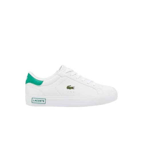 Lacoste Kids Powercourt Sneaker, WHT/GRN, 3
