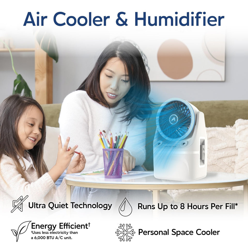 Ice Jet X3 Portable Air Cooler, Dual Mist Modes, Great for Home & Travel