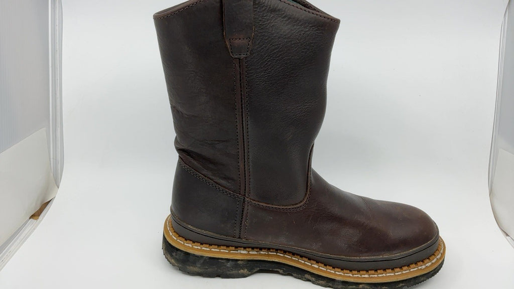 Georgia Giant Steel Toe Pull-On Work Boots, Soggy Brown, Size 9.5(M)