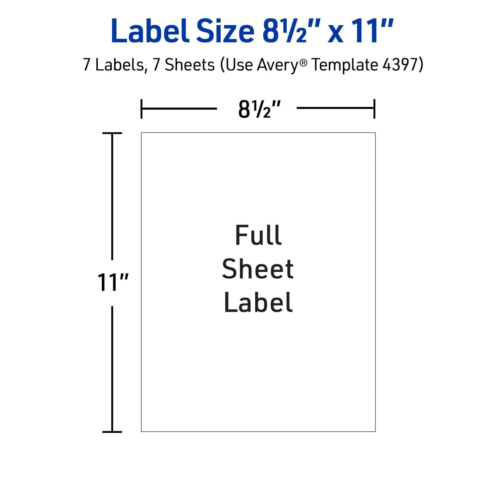 Avery 8.5x11 Glossy Clear Sticker Paper, 7 Sheets, Permanent Adhesive