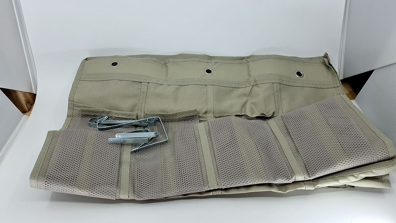 Amazon Basics 24 Medium Pocket Over-the-Door Hanging Shoe Organizer, Light Grey