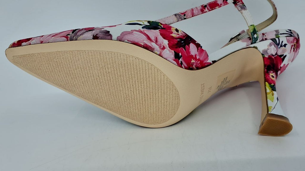 Nine West Women's Vassa Pump, Pink Tea Party Floral Multi 660, 7