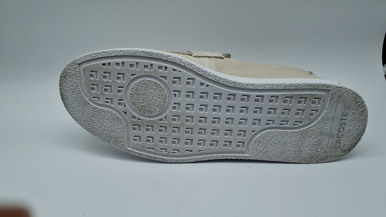 Lacoste Men's Cochet Loafer, Off White/White, 7.5