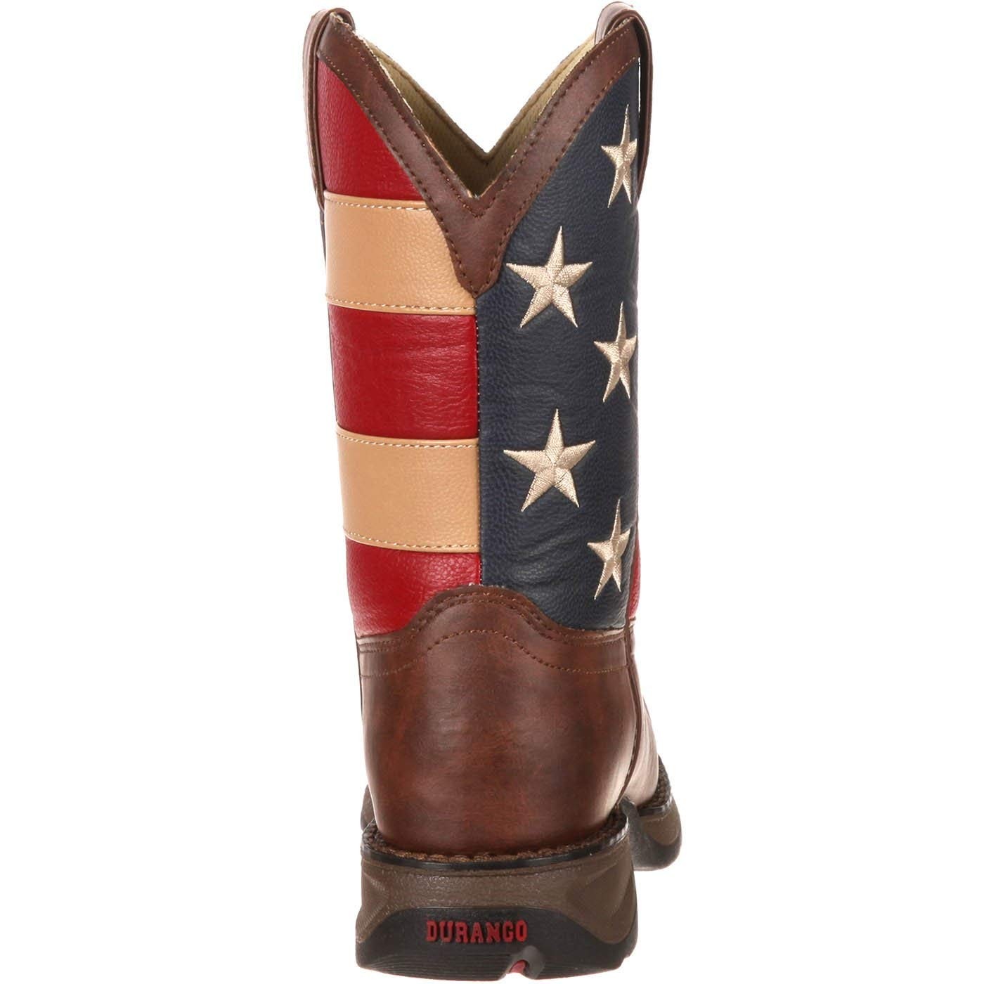 Durango Kids BT245 Lil' 8 Inch Patriotic,Brown/Union Flag,6 M US Big Kid