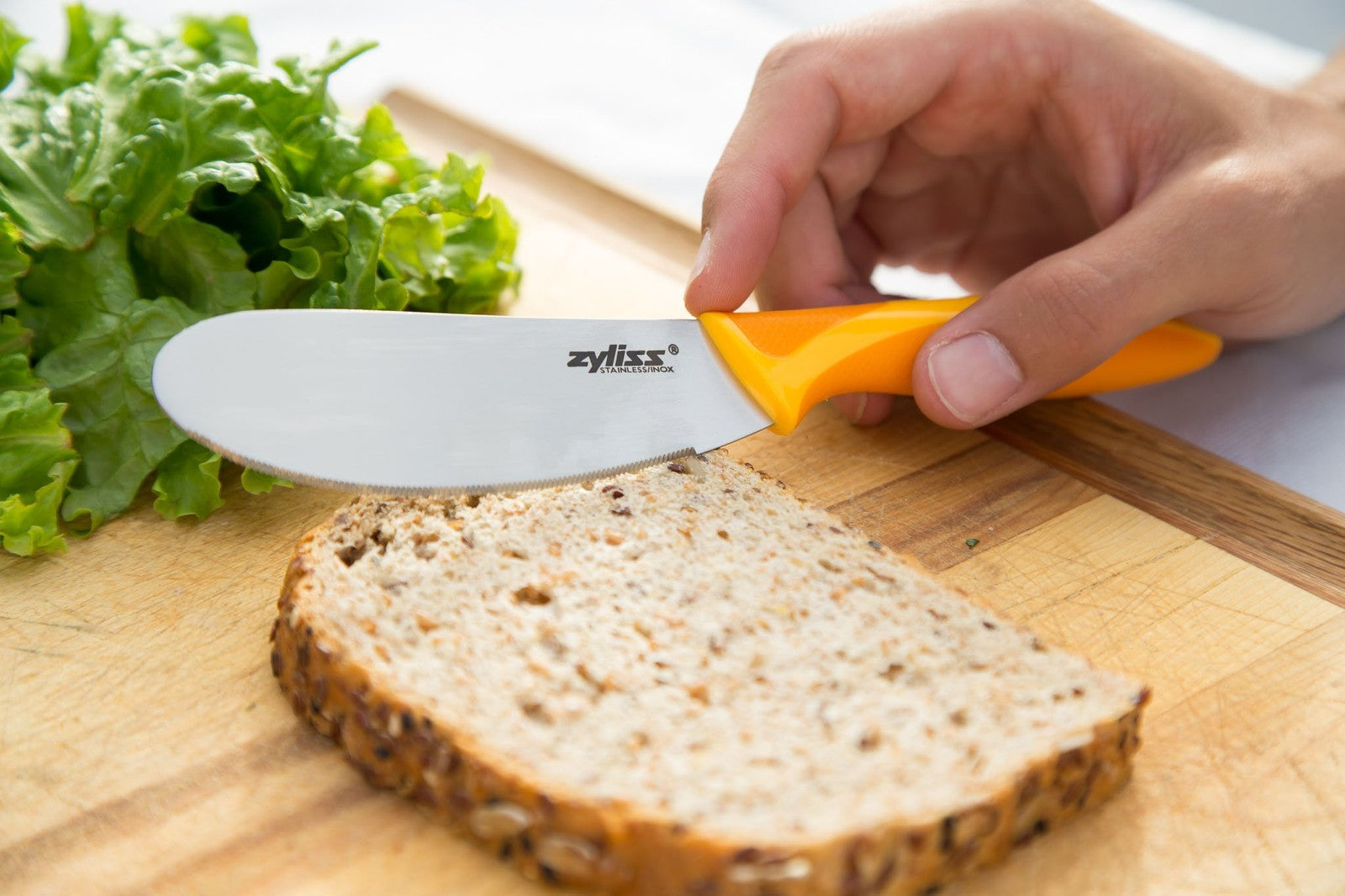 Zyliss Orange Sandwich Spreader Knife - Ergonomic Handle & Wide Blade