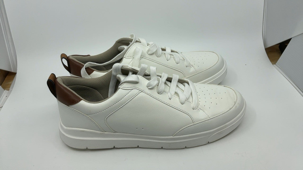 Dr. Scholl's Mens Catch Thrills Lace Up Casual Sneaker White Smooth 11.5 M