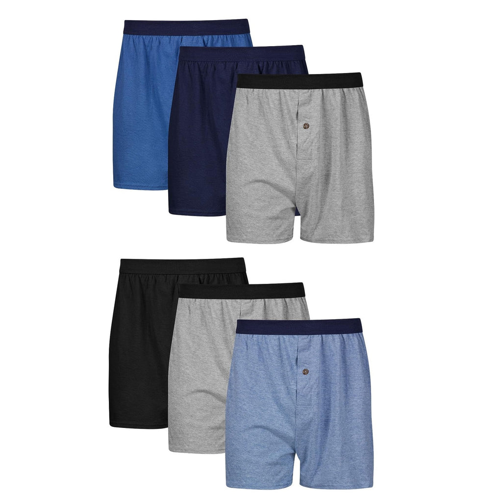 Hanes Men's 6-Pack Soft Knit Boxers, Moisture-Wicking, Assorted Colors
