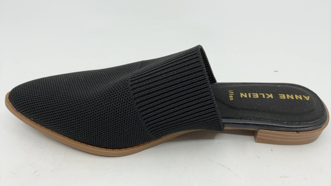 Anne Klein Women's Mule Slipper Vassar, Black Knit, 5.5