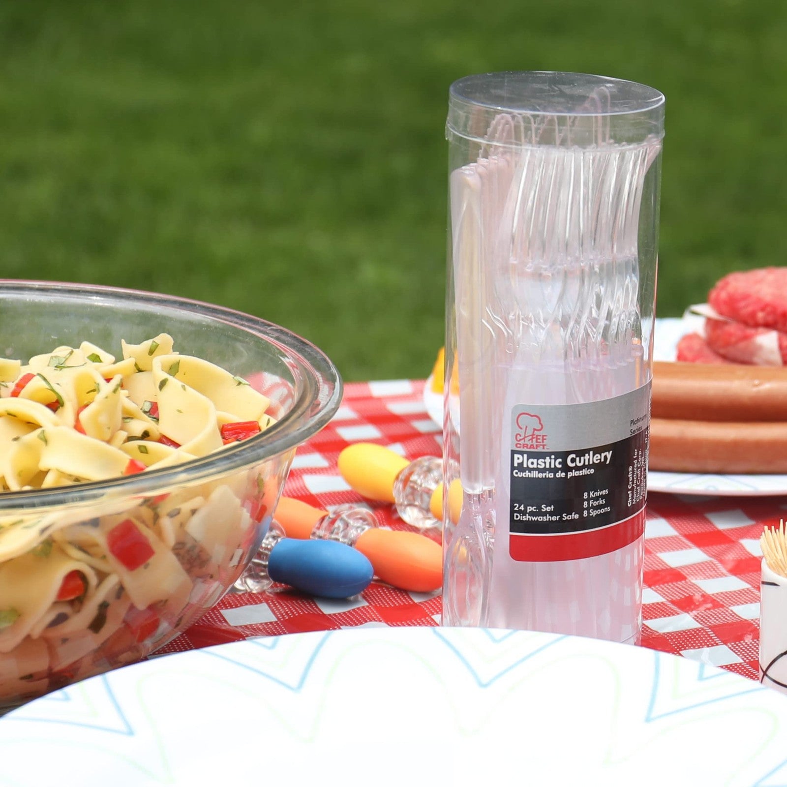 Chef Craft Jumbo Corn Holders, 8 Pc Set, Multi-Color, Dishwasher Safe